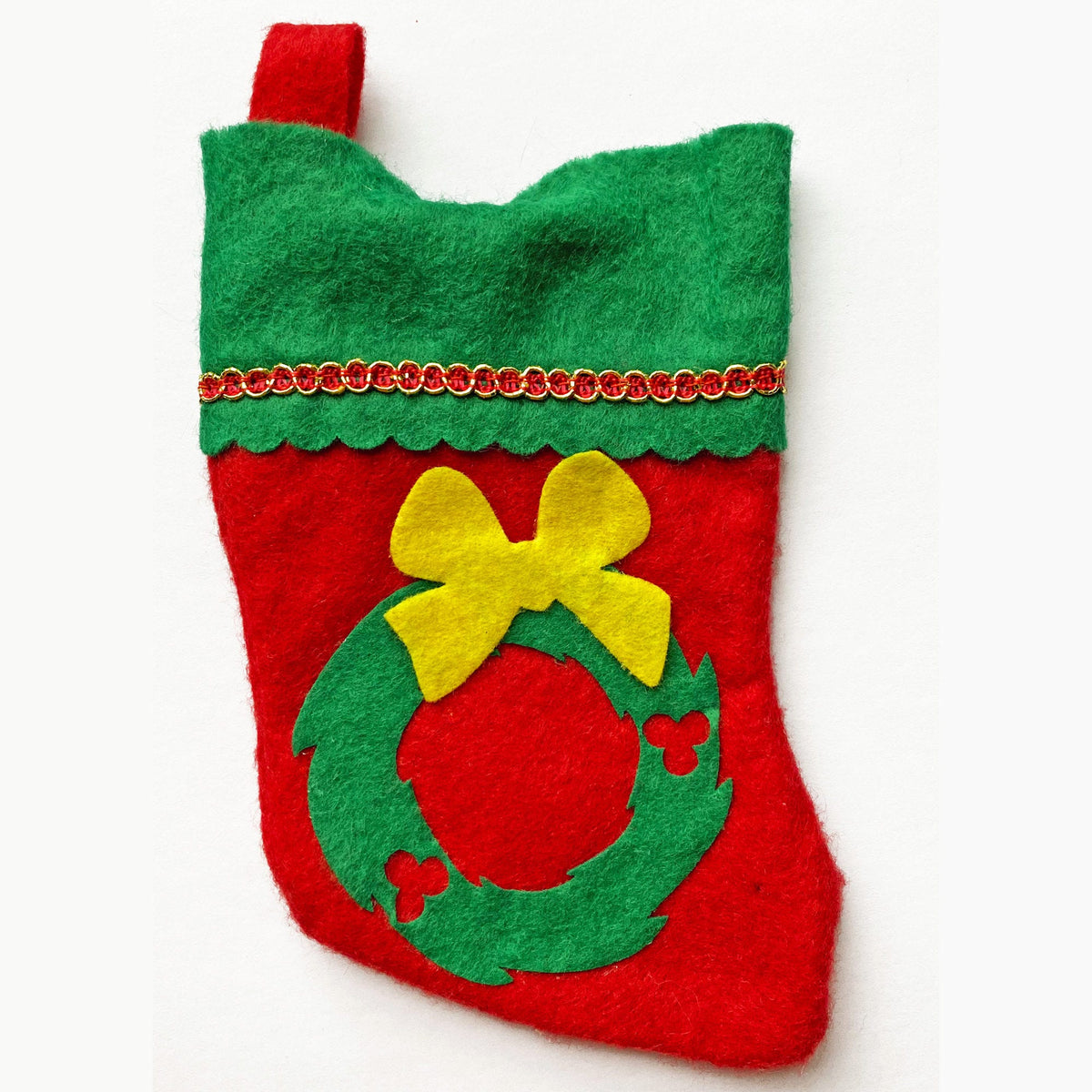 christmas mini stockings wreath theme - - -- 30 per case