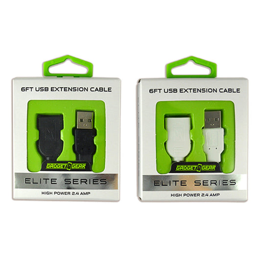 gadget gear elite series 6ft usb extension cords - 72 pack -- 33 per box