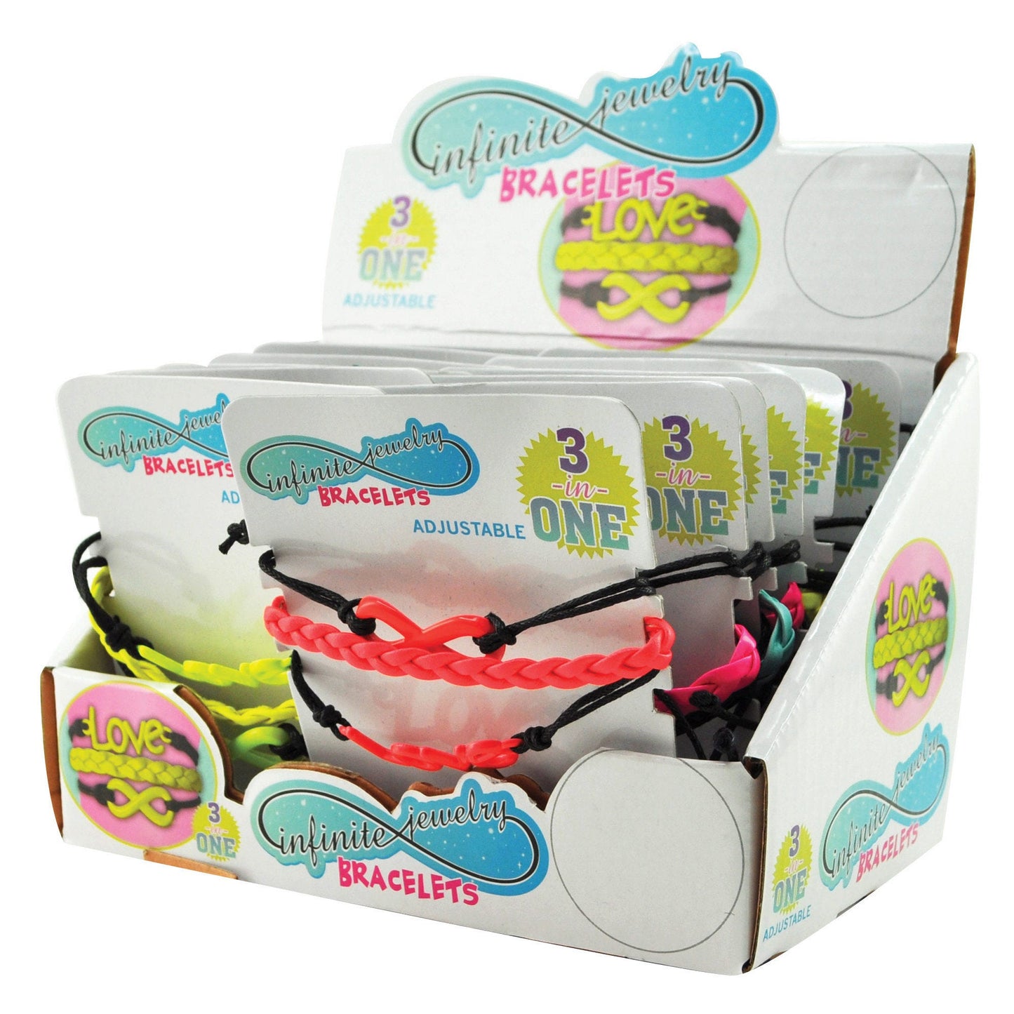 3-in-1 infinity bracelet - countertop display -- 62 per box