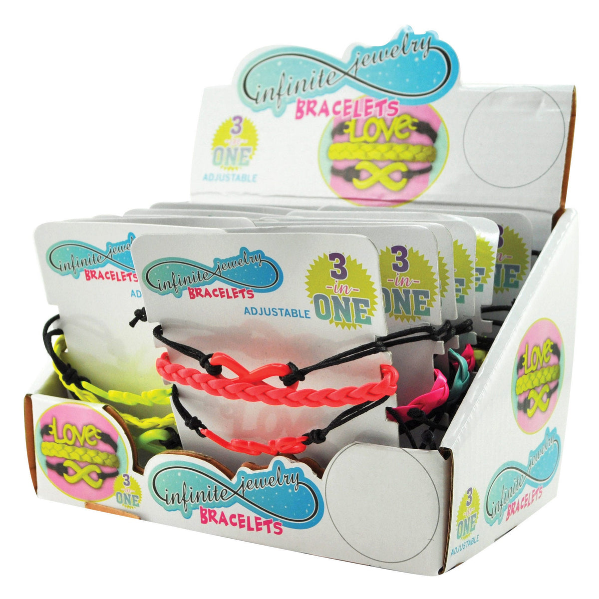 3-in-1 infinity bracelet - countertop display -- 62 per box
