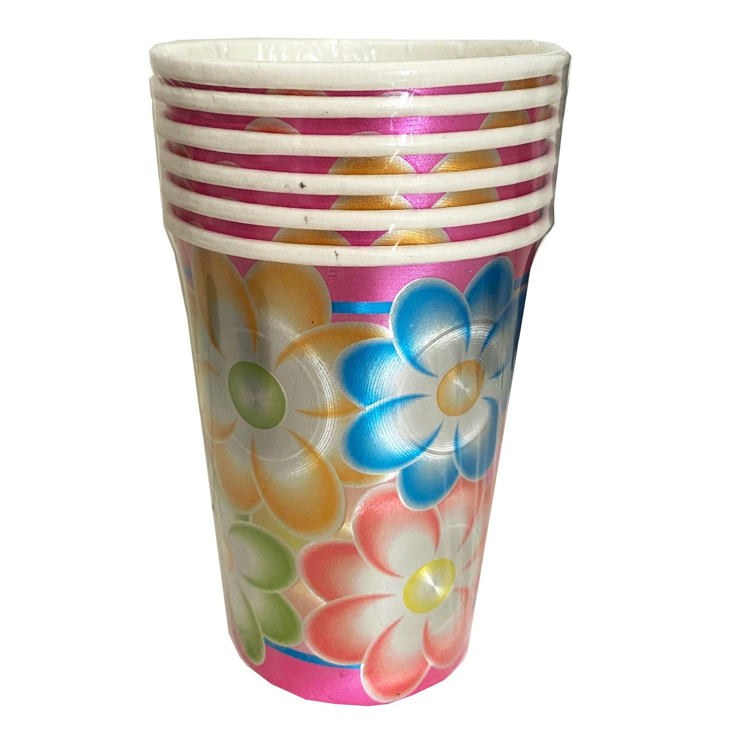 birthday flower embossed cups - 9oz -- 71 per box