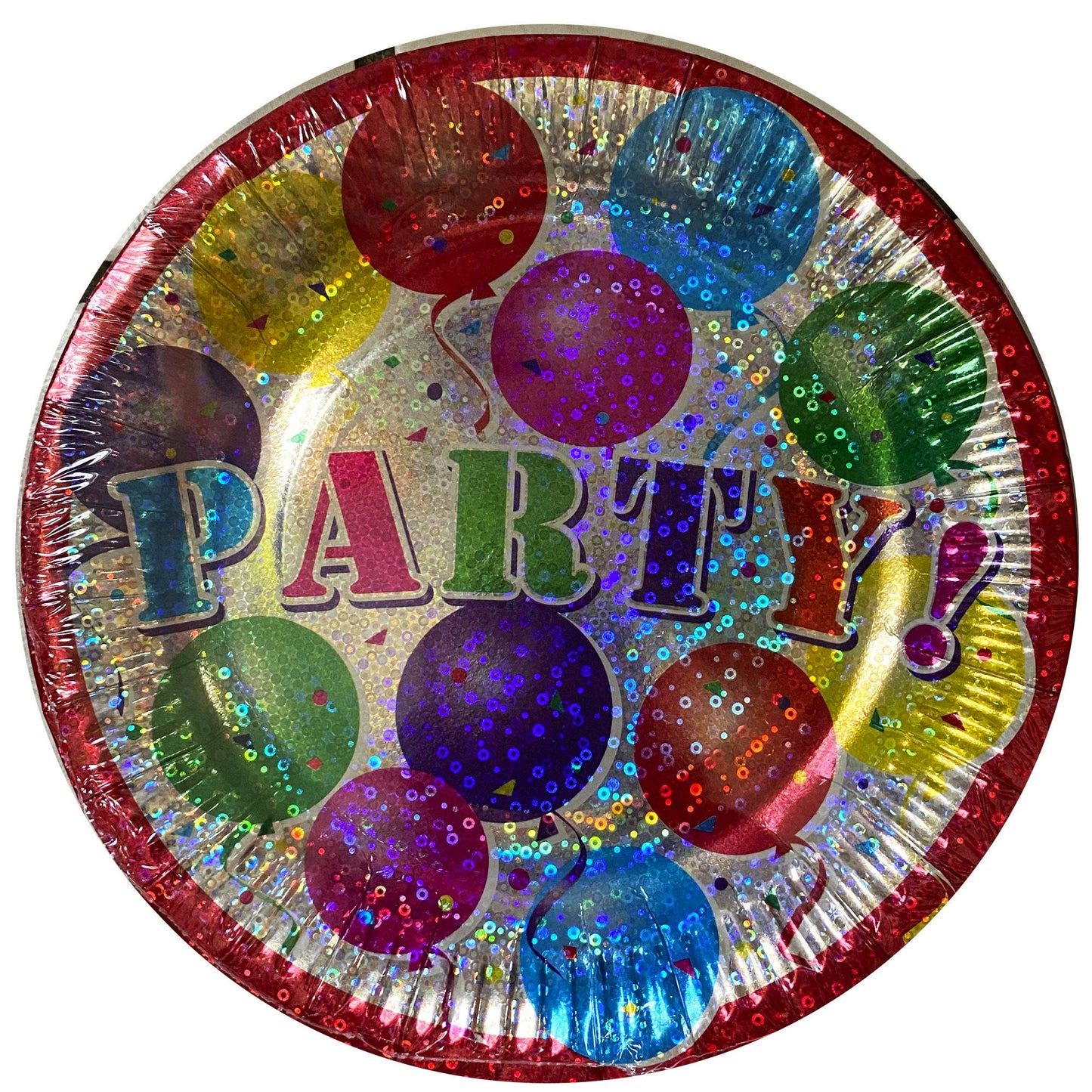 party! 6 piece 7 inch laser plates -- 71 per box