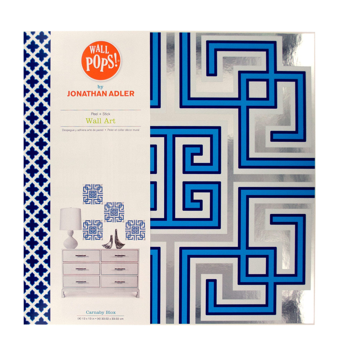 carnaby blox peel + stick wall art -- 4 per case