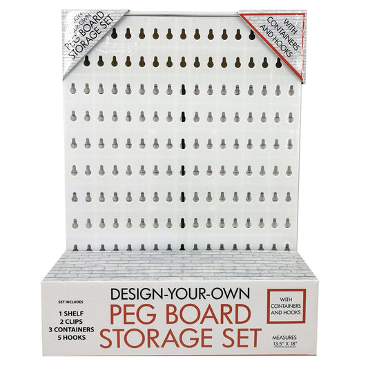 design your own peg board storage set - - customize your space -- 2 per box