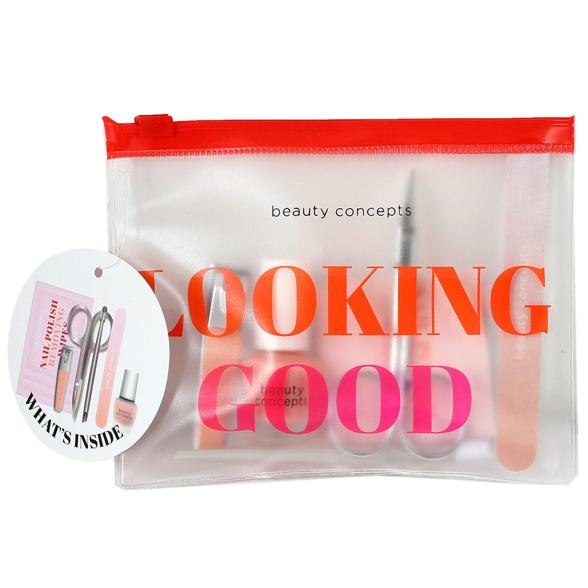 beauty concepts 8 piece looking good nail kit in travel bag -- 14 per box