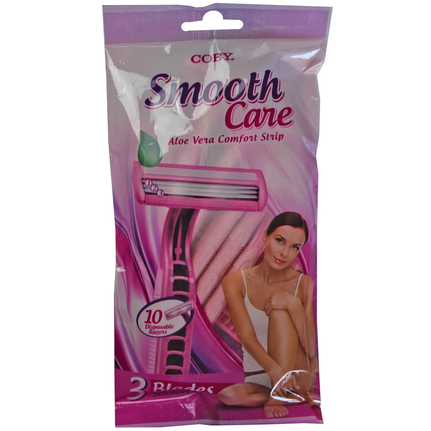 women's disposable razors - coby pink -- 17 per box