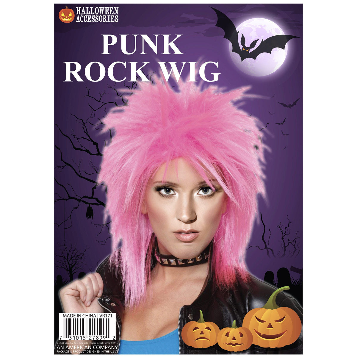 punk rock wigs - pink - - -- 7 per box