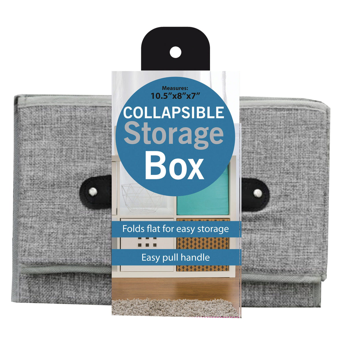 folding storage box with lid and handles - - -- 7 per box