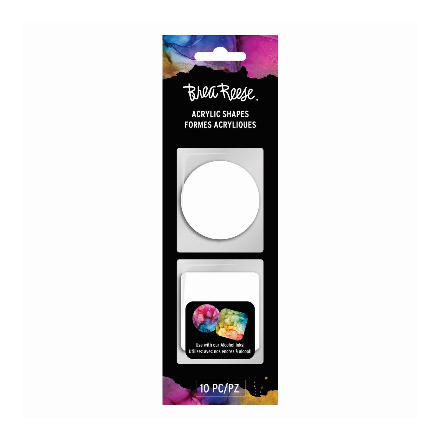 brea rose acrylic shapes - 10 piece -- 42 per box