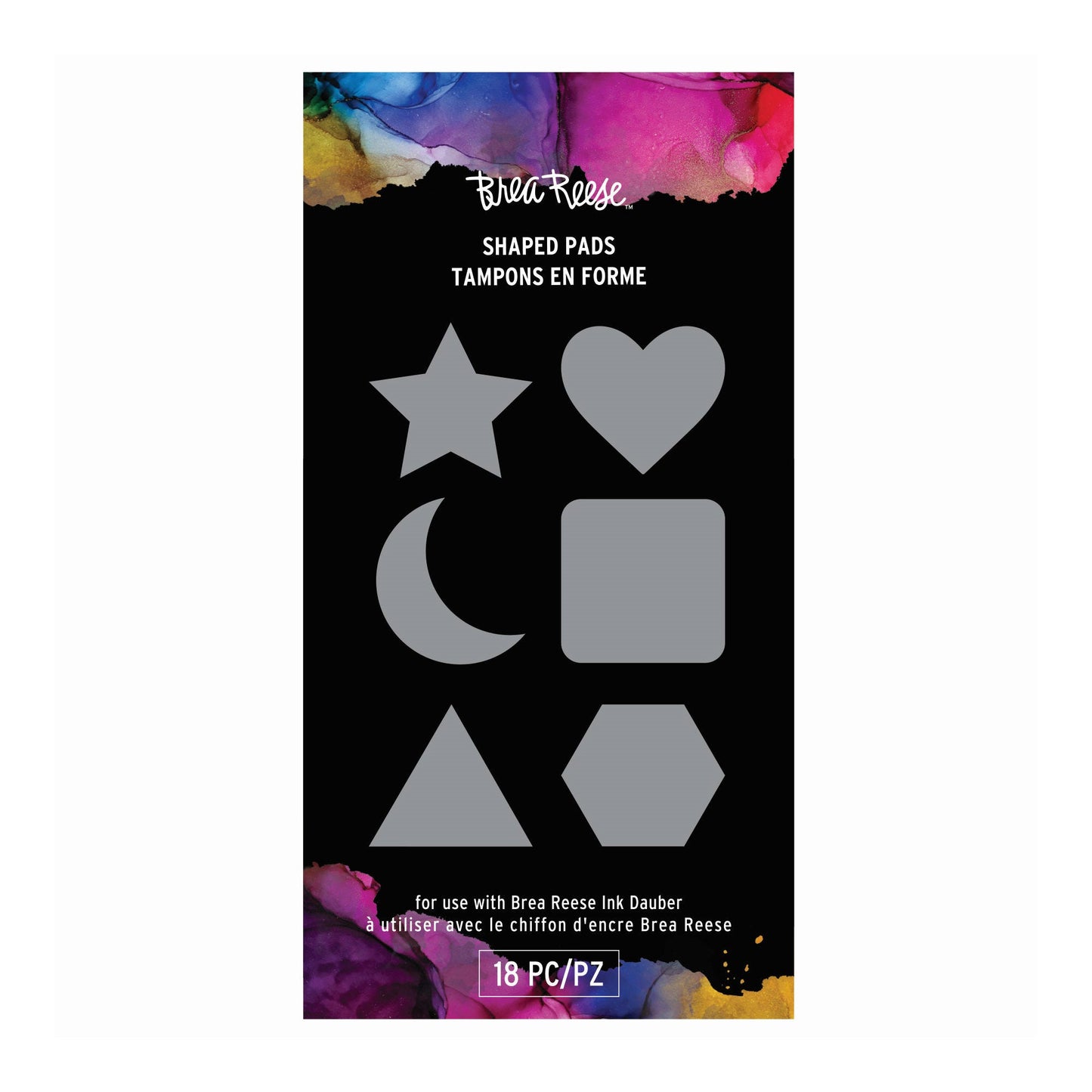 brea rose assorted shaped pads - - -- 36 per box
