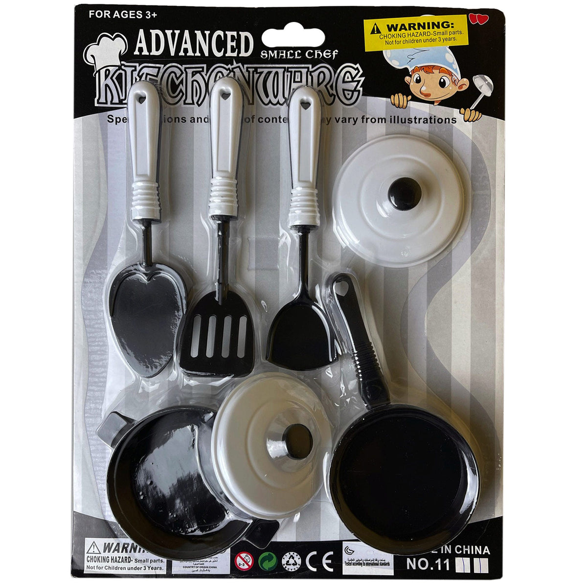 black & white kitchenware set - 96 pieces - -- 16 per box