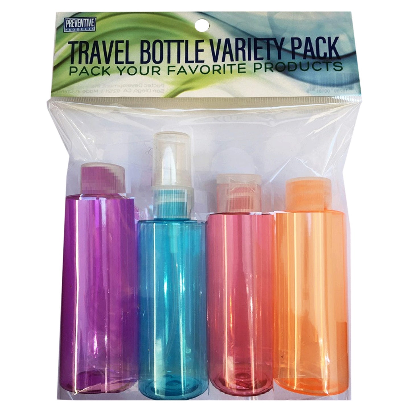 4 piece travel bottle variety pack - bulk -- 29 per box