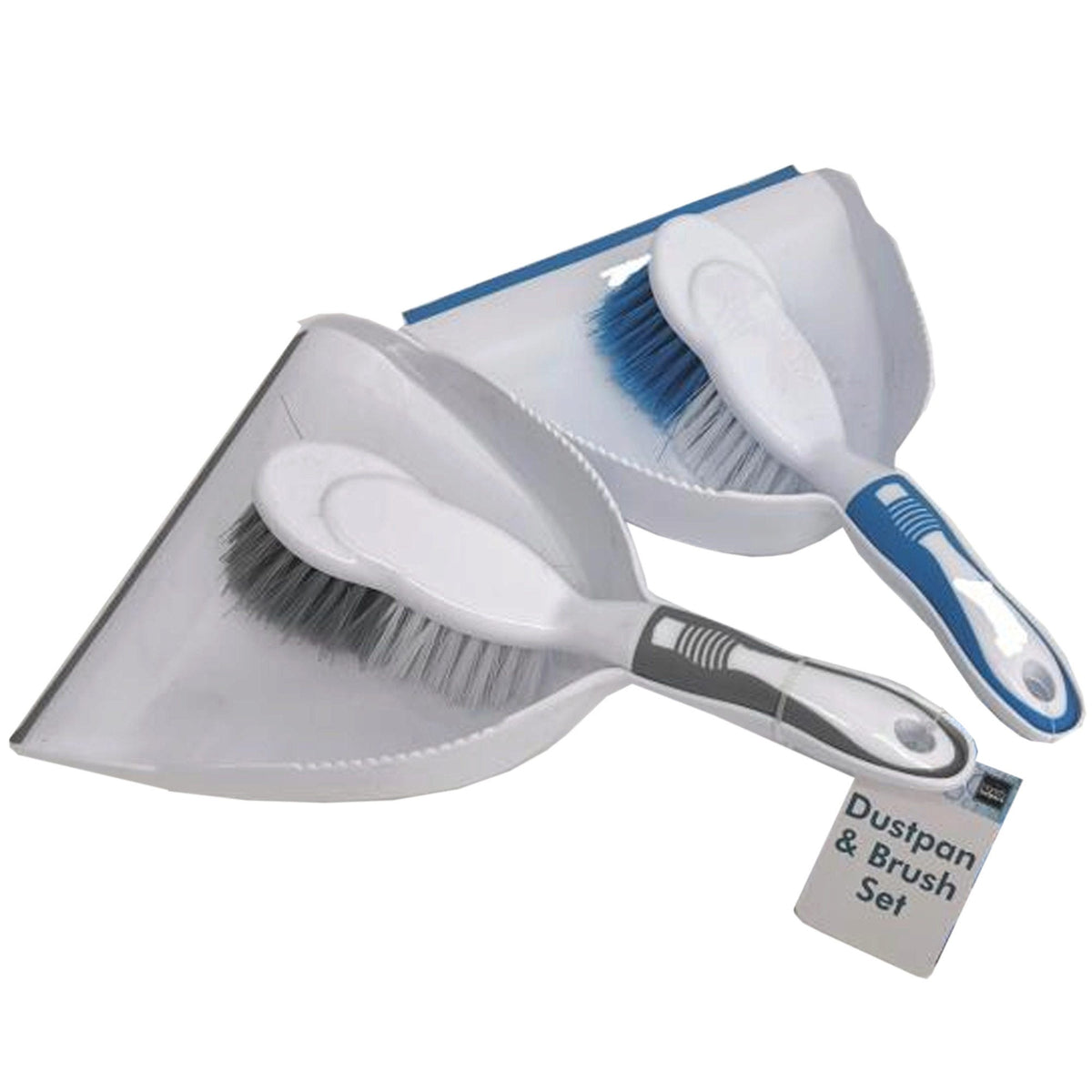 dustpan with attached brush and rubber edge - - -- 9 per box