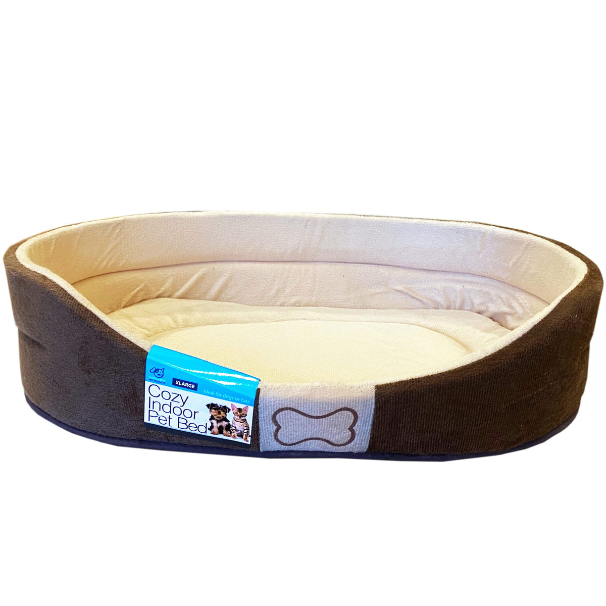 brown pet beds - assorted sizes - - -- 4 per box