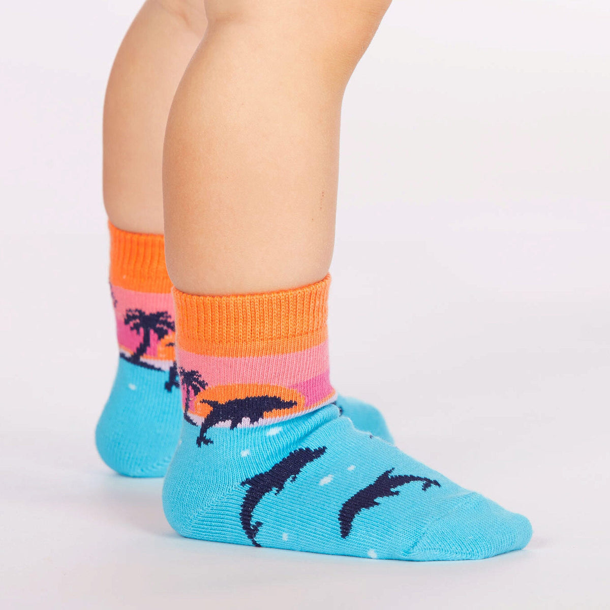 sock it to me dancing dolphins socks - toddler -- 29 per box