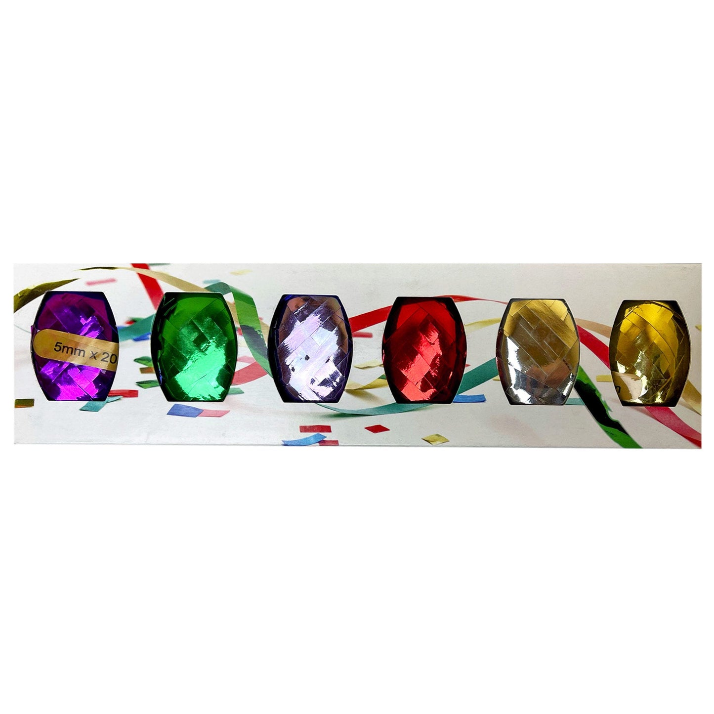 bulk metallic curling ribbon - set of 6 -- 33 per box