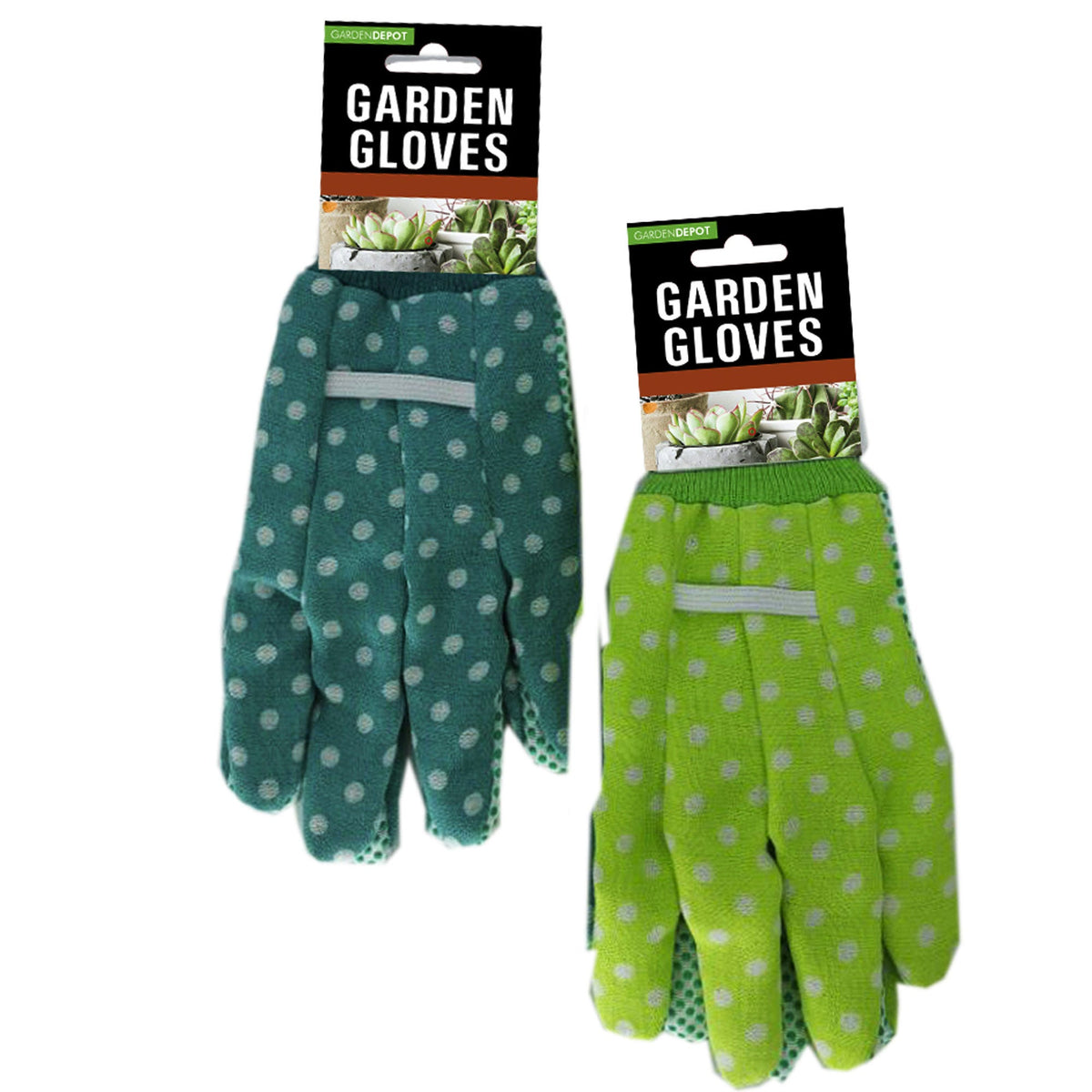 gardening gloves with safety grip dots -- 16 per box