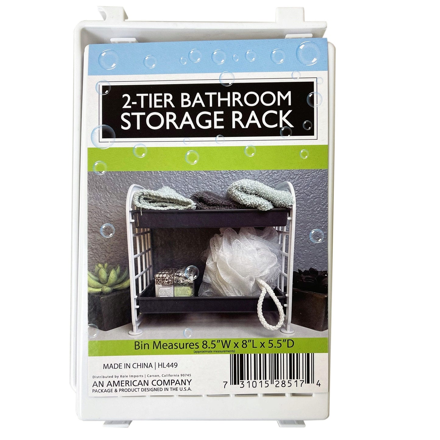 2 tier bathroom storage rack - -- 9 per box