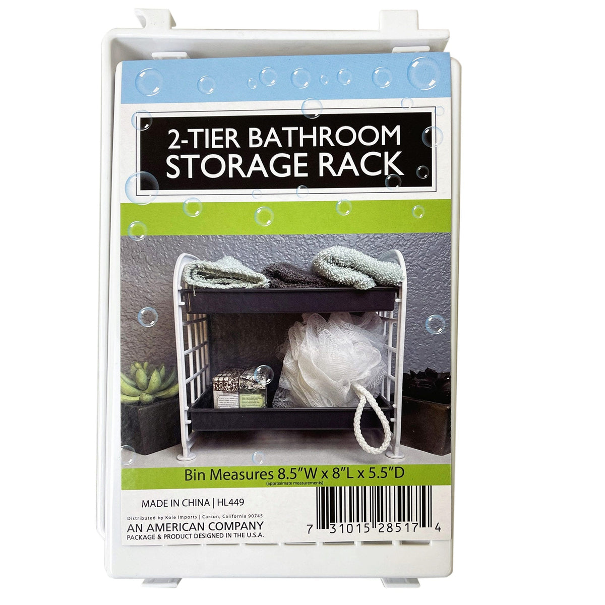 2 tier bathroom storage rack - -- 9 per box
