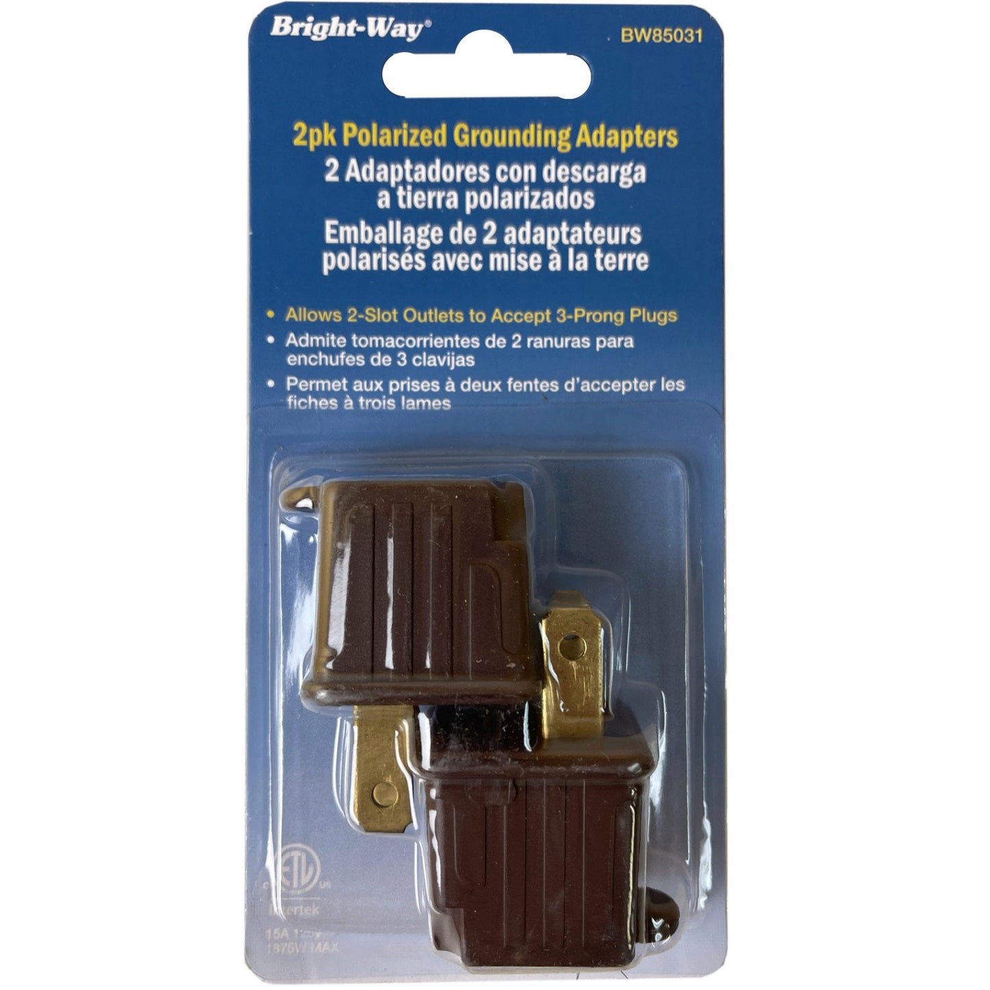 helping hands grounding adapters - brown -- 29 per box