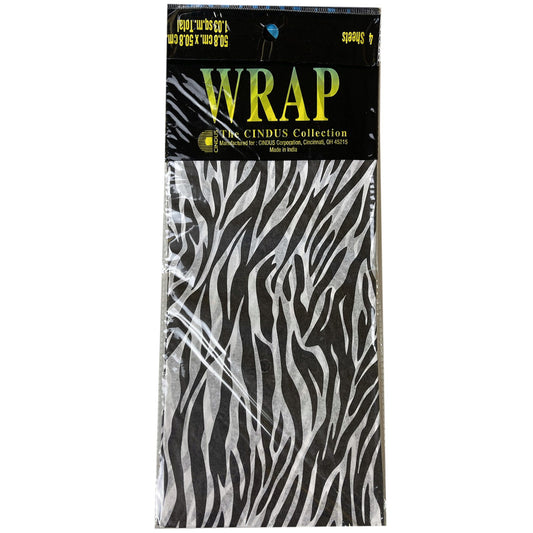 zebra print gift wrapping tissue - 20x20  -- 71 per box