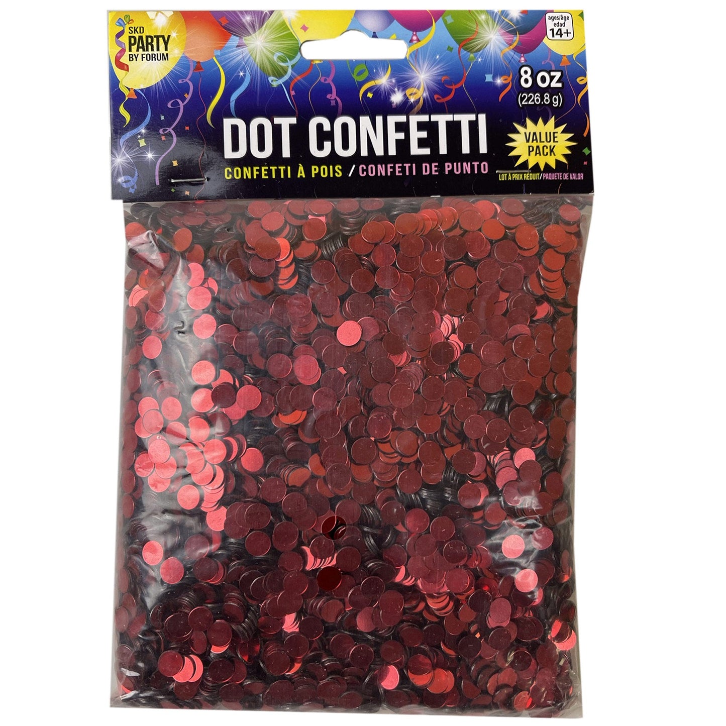red dot confetti - 8 oz value pack -- 24 per case