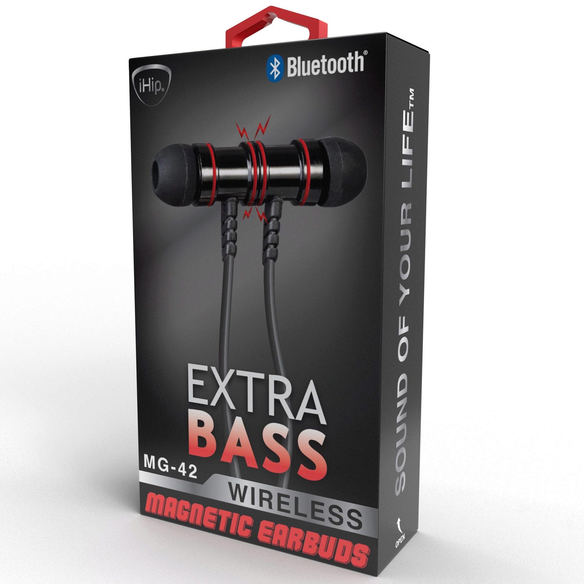 i hip extra bass wireless magnetic bluetooth earbuds -- 6 per box