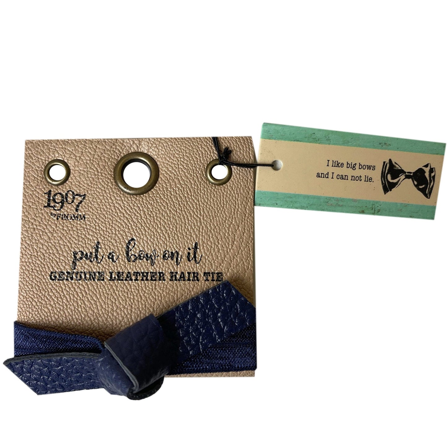 navy bow hairties - 144 pieces per case -- 86 per box