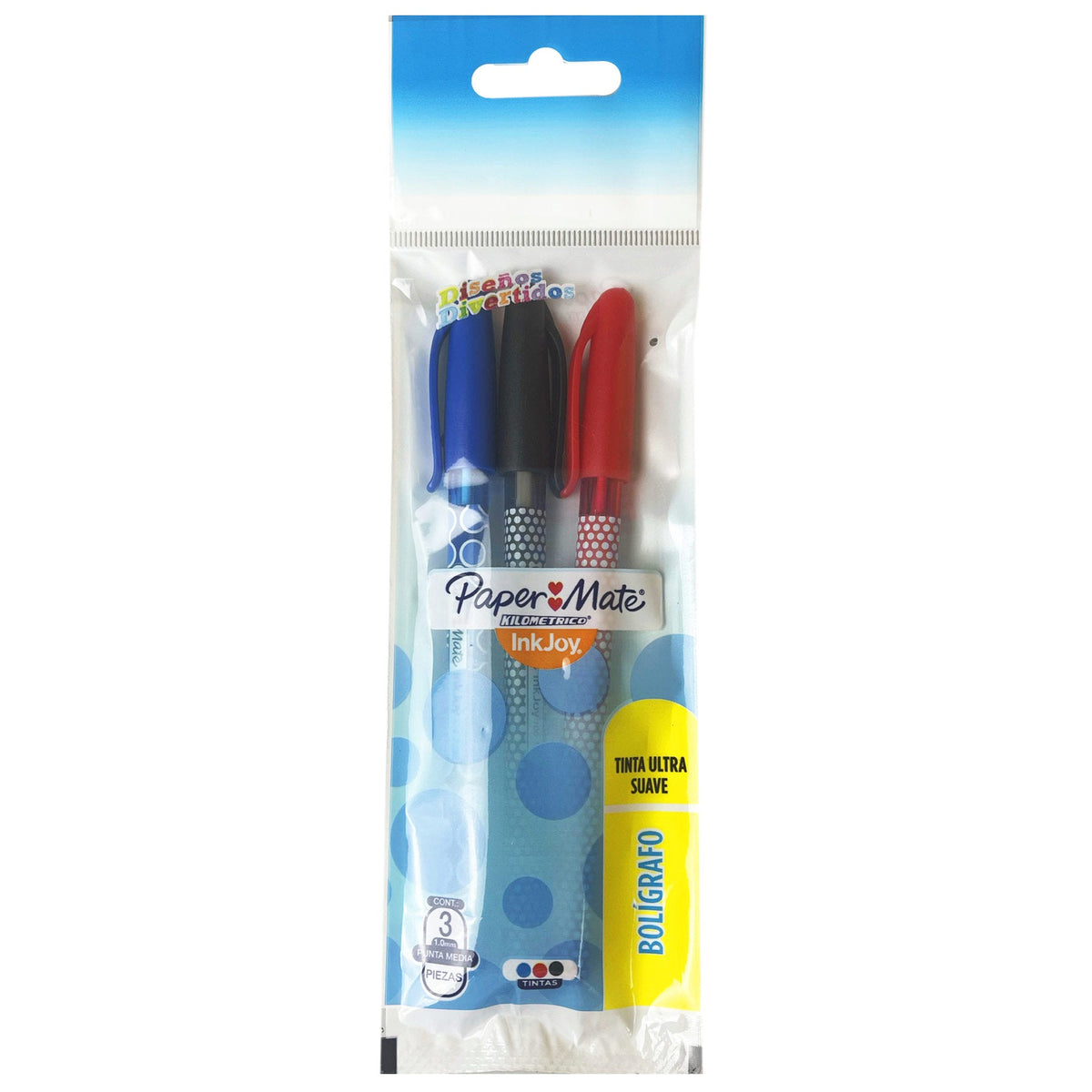 paper mate kilometrico ink joy 100st ballpoint pens - assorted colors -- 56 per box