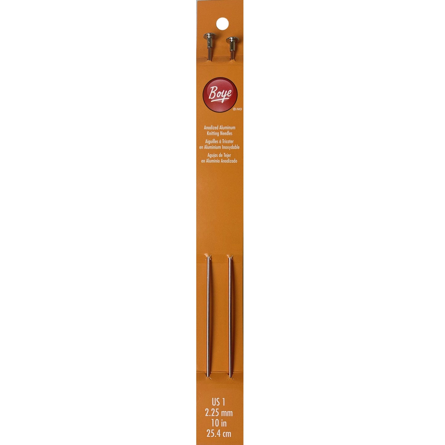 boye anodized aluminum knitting needles - 10 inch -- 51 per box