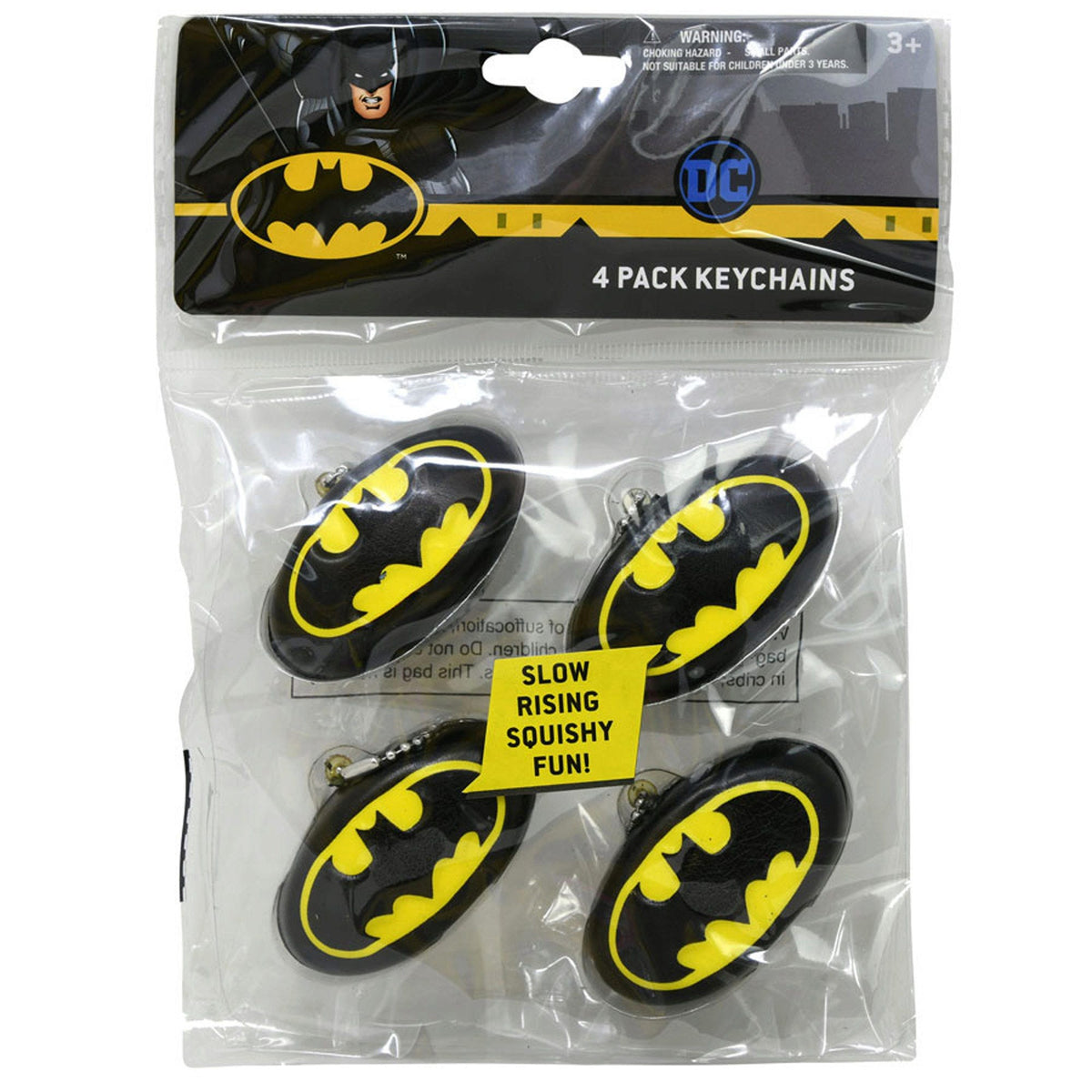 batman squishy keychains - 4 pack -- 35 per box