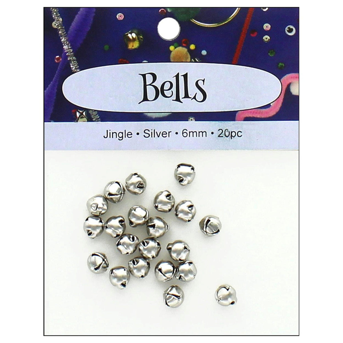 pa essentials silver jingle bells - 1/4 inch -- 86 per box