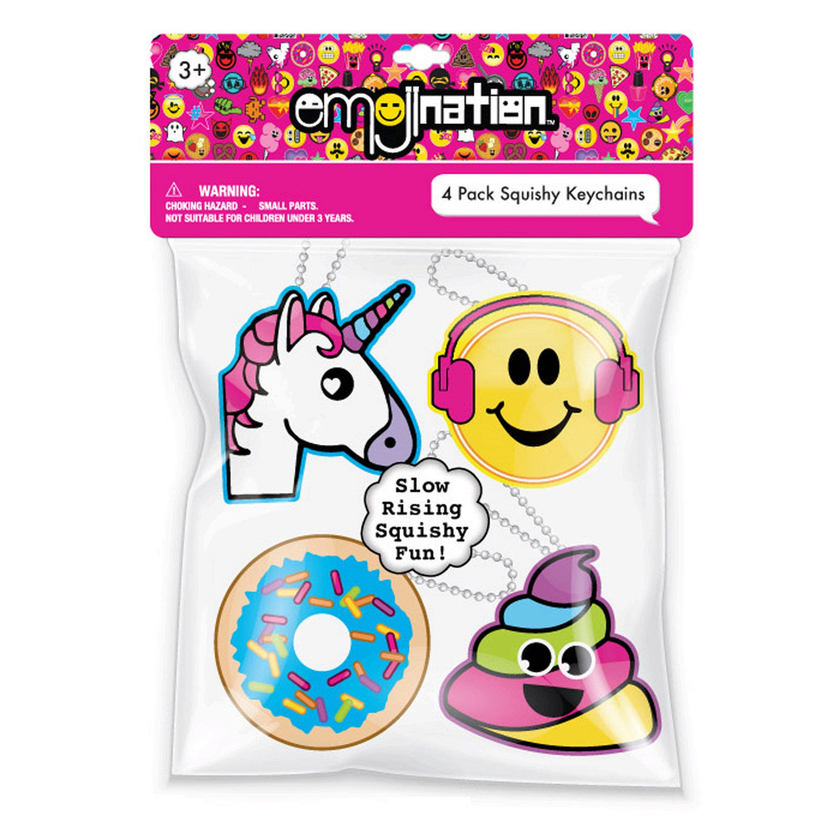 emojination squishy keychains - bulk packs -- 35 per box