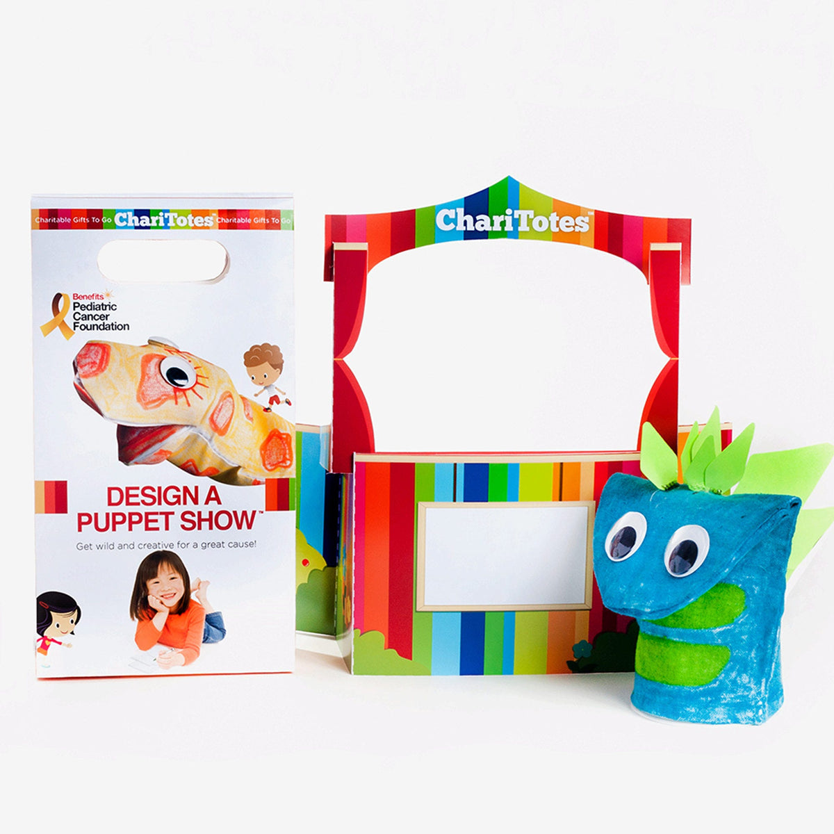 chari totes design a puppet show art kit -- 8 per box
