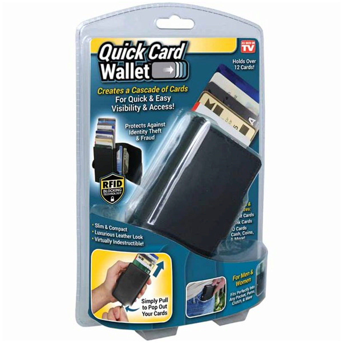 quick card rfid blocking slim wallet -- 6 per case