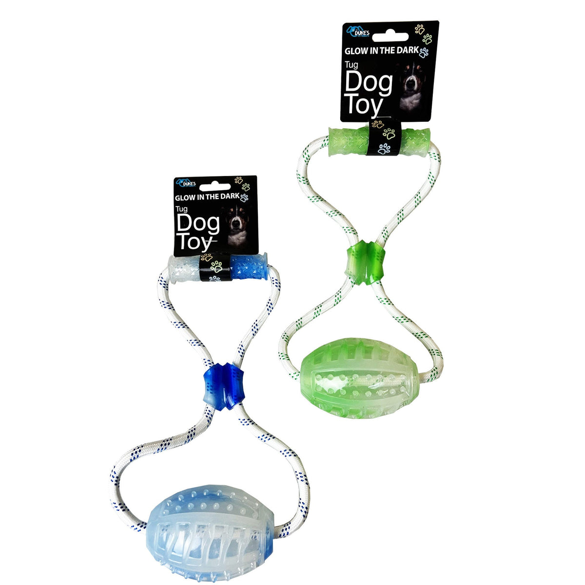 glow in the dark tug dog toy - -- 6 per box