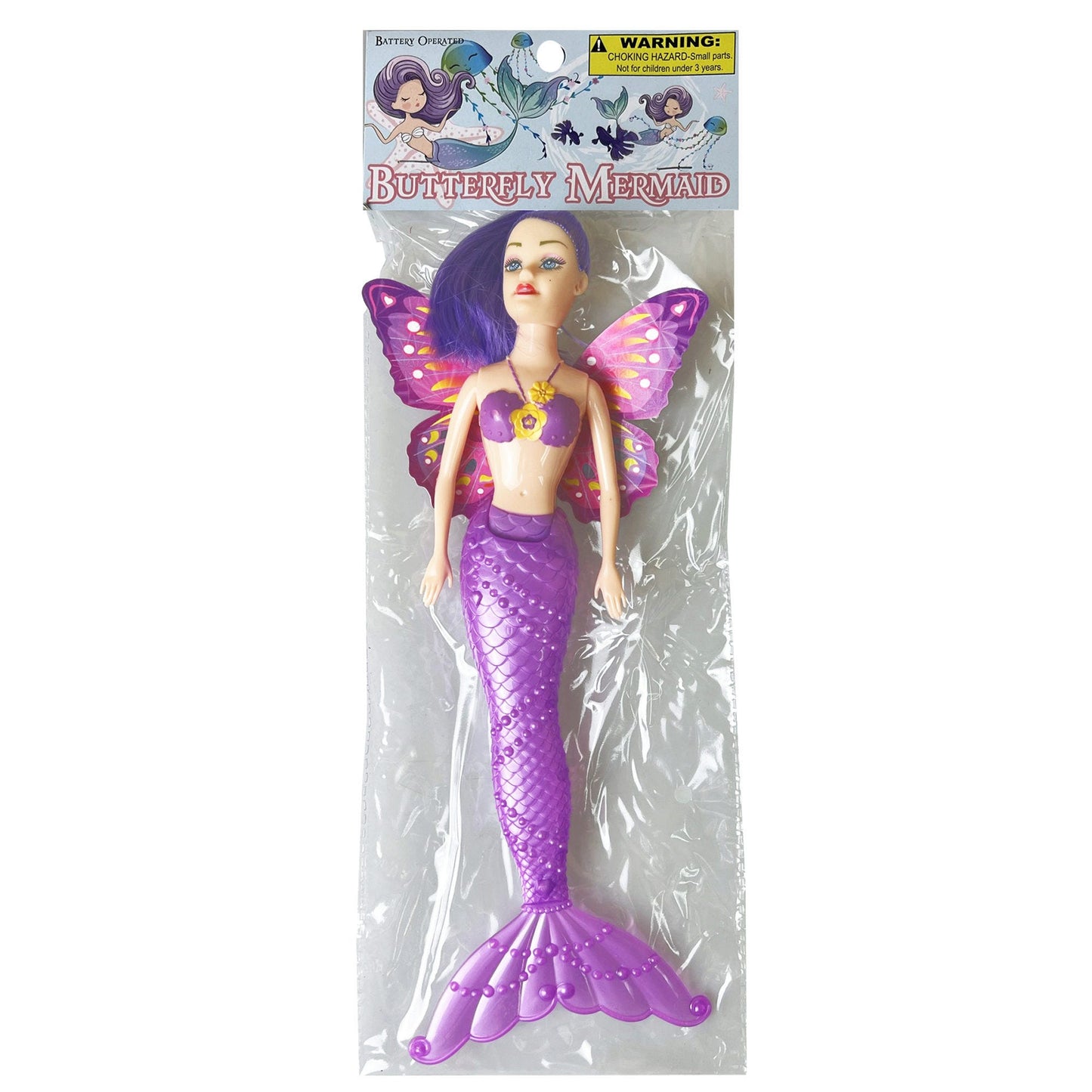 battery operated butterfly mermaid dolls - assorted -- 20 per box