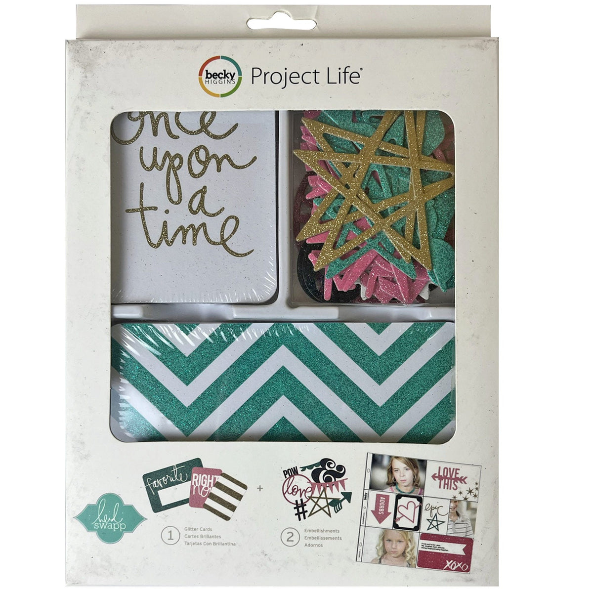 becky higgins project life 74 piece glitter craft journaling kit-24 pieces per pack -- 17 per box