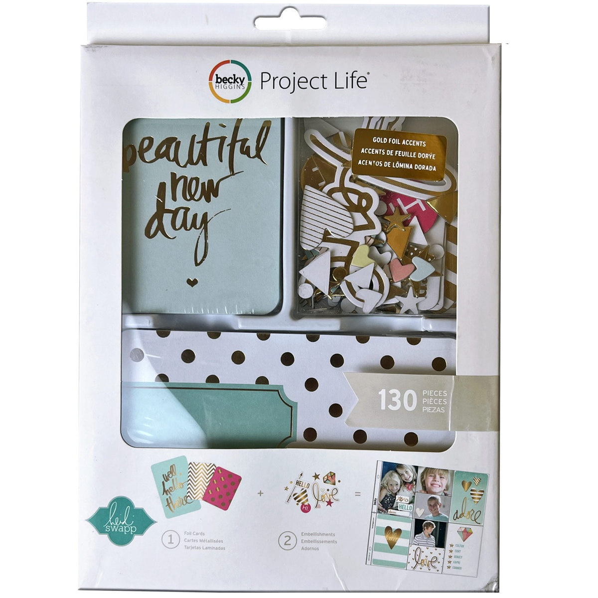 becky higgins project life gold foil value kit -- 17 per box