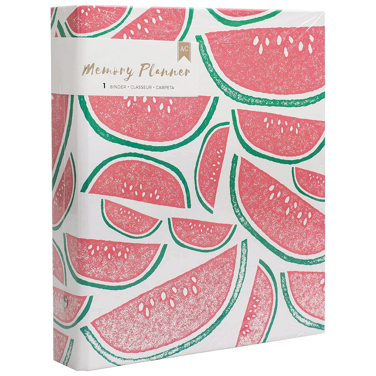 american crafts memory planner binder - watermelon design -- 12 per case