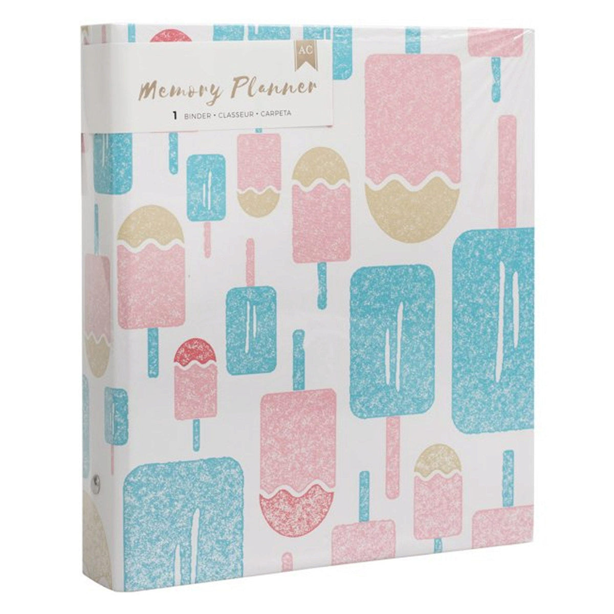 american crafts memory planner binder - popsicle design -- 12 per case