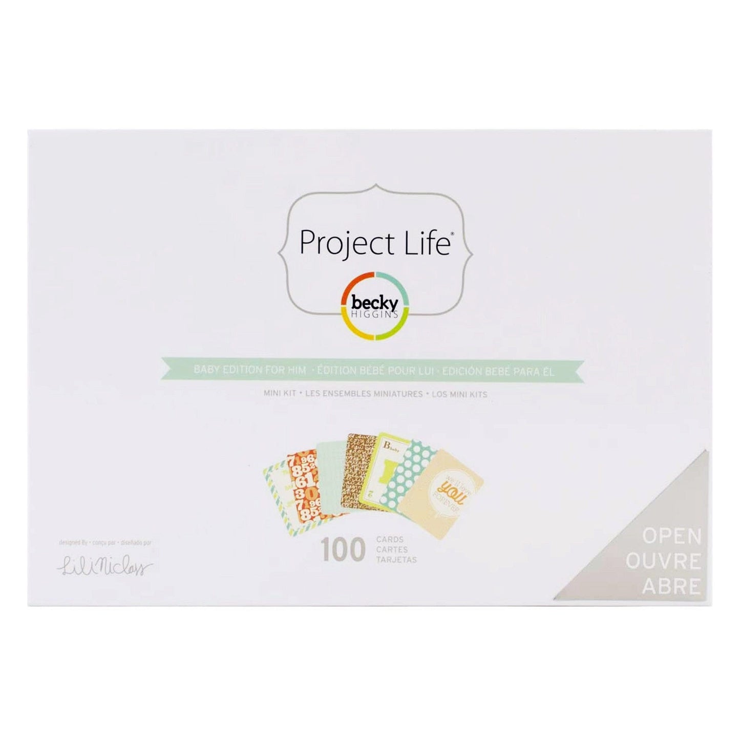 becky higgins baby for him edition journaling card kit - 100 pieces -- 20 per box
