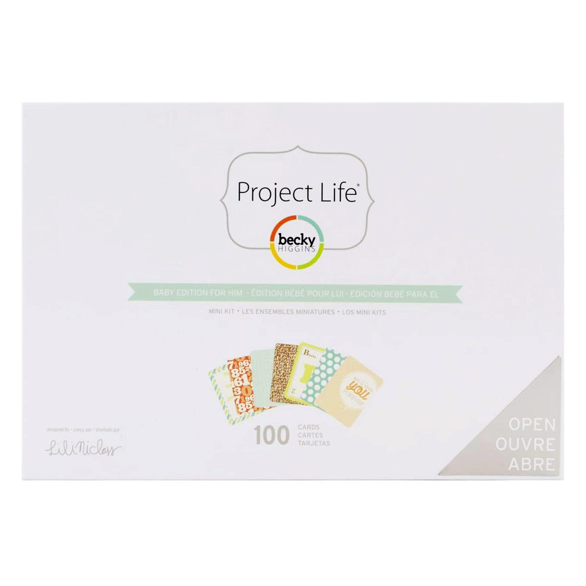 becky higgins baby for him edition journaling card kit - 100 pieces -- 20 per box