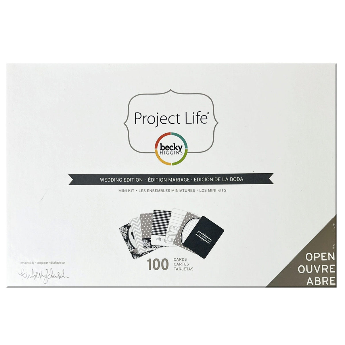 becky higgins project life wedding edition - 100 piece mini journaling card kit -- 20 per box