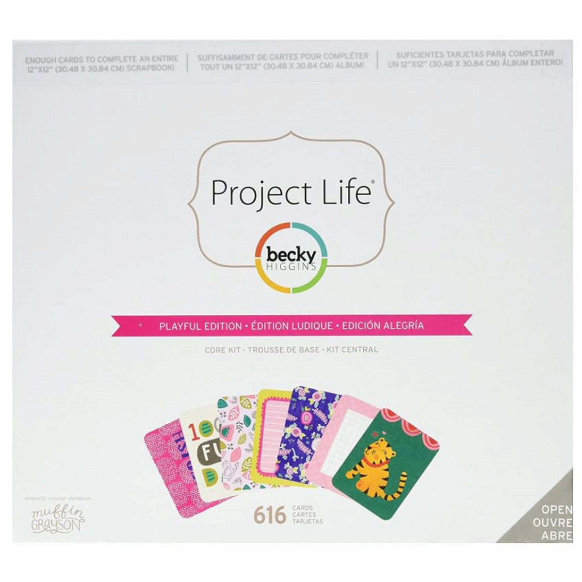 becky higgins project life 616 piece playful edition scrapbooking card kit -- 8 per box