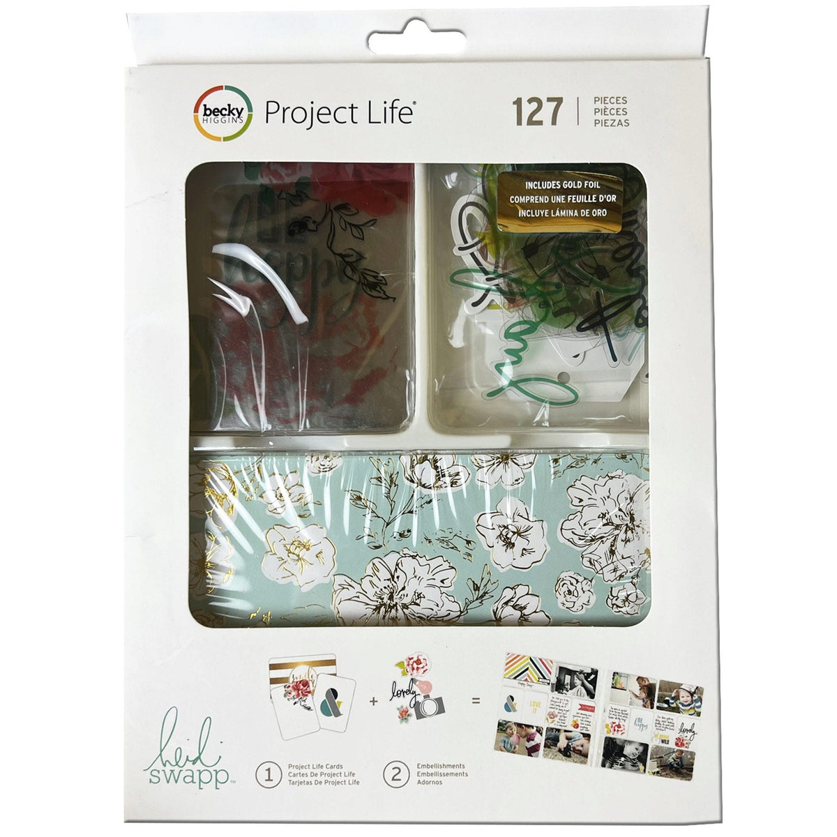 becky higgins project life 127 piece craft card value kit - september skies theme -- 17 per box