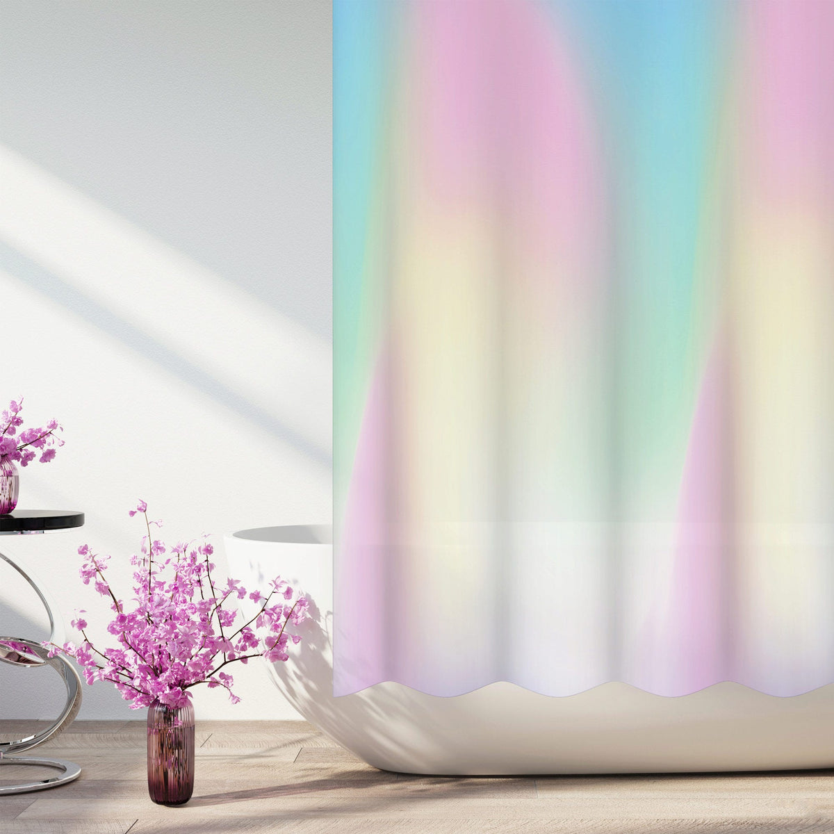jade park tie dye shower curtain - peva - 72 x 70 - bulk -- 6 per box