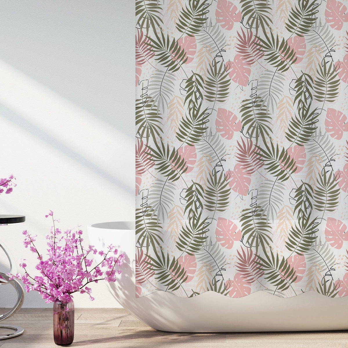 peva tropical shade shower curtain - 70x72 -- 6 per box