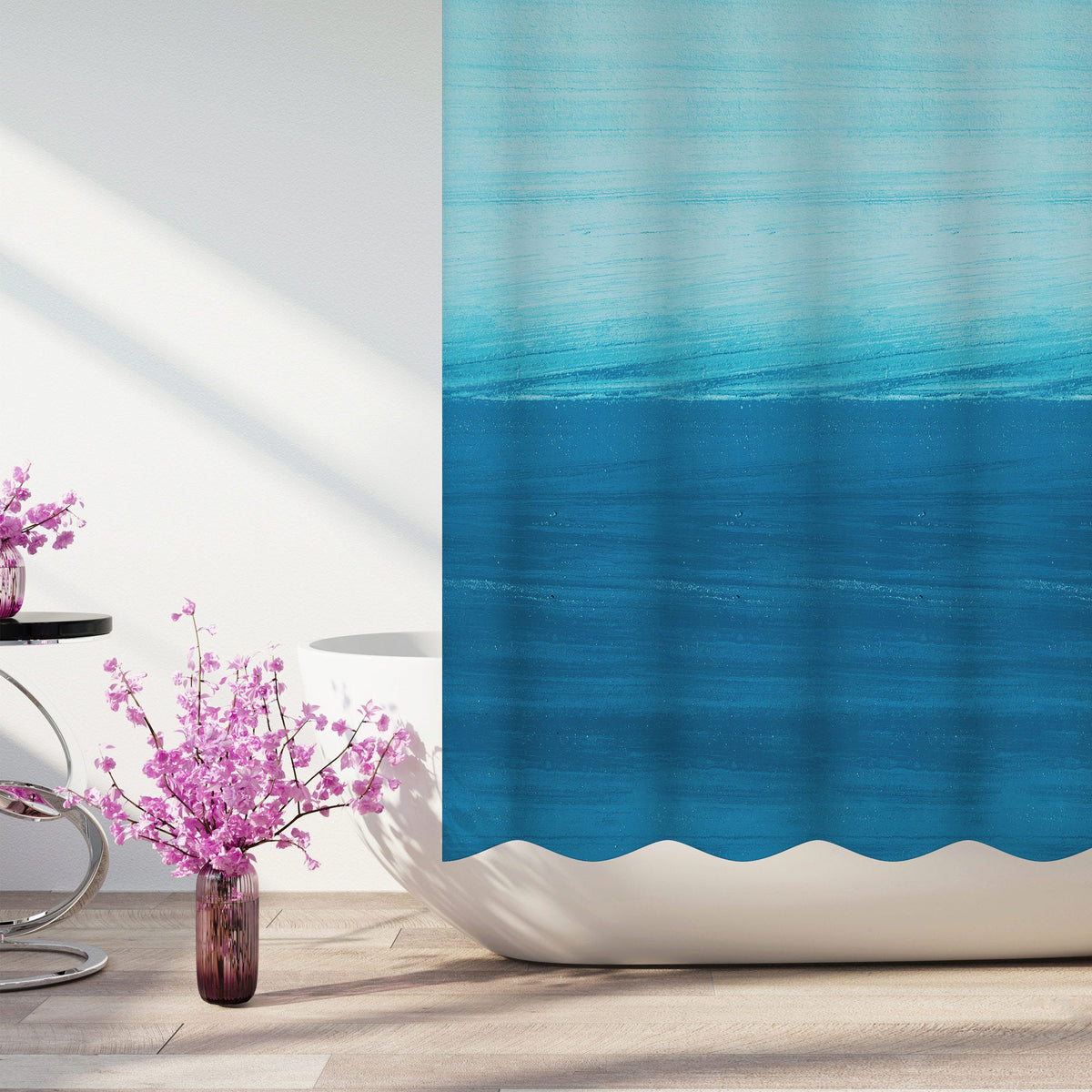 peva ocean bliss shower curtains - 70 x 72 -- 6 per box