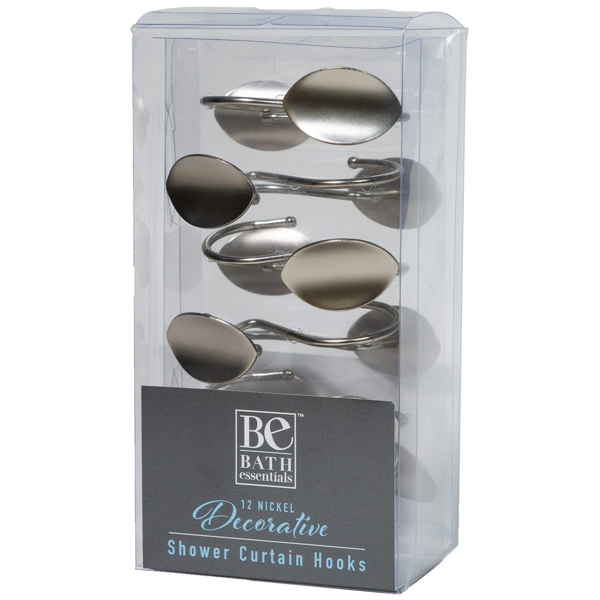 satin nickel leaf hooks - - decorative - -- 8 per box